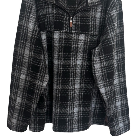 John Wayne Stock & Supply Black and White Plaid Fleece Jacket Men's Size XXL - Picture 4 of 11